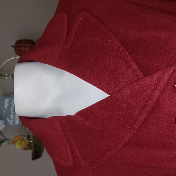 Ann Taylor Maroon Pea Coat - Picture 5 of 7